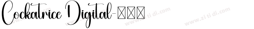 Cockatrice Digital字体转换